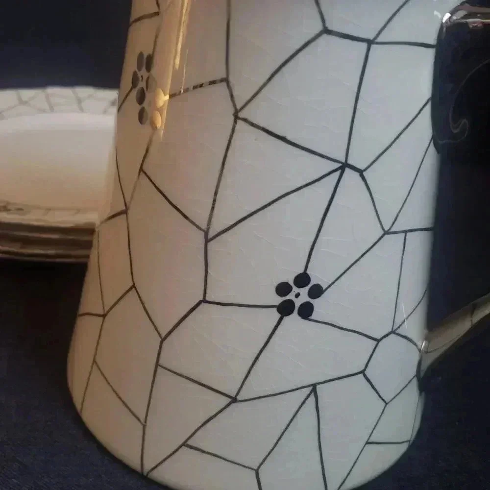 Tea Pot and Desert Plate‎ Set